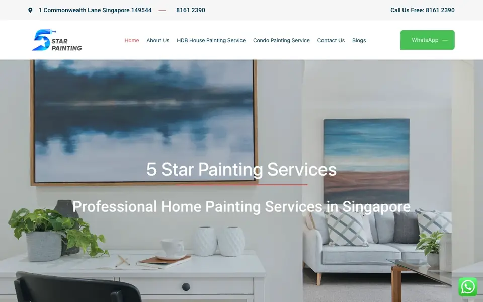 5 Star Painting website homepage, 4 Oct 2026