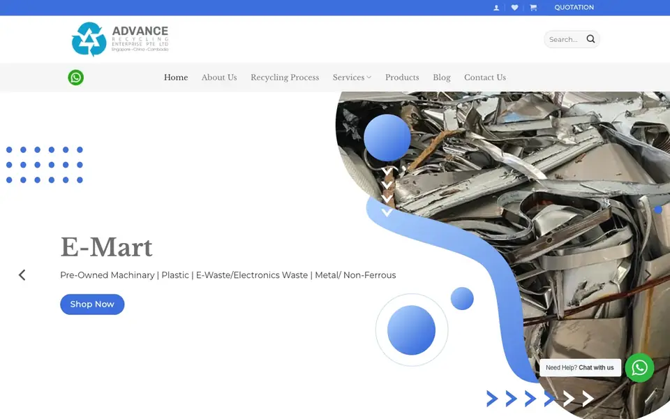 Advance Recycling Enterprise website homepage, 4 Oct 2026
