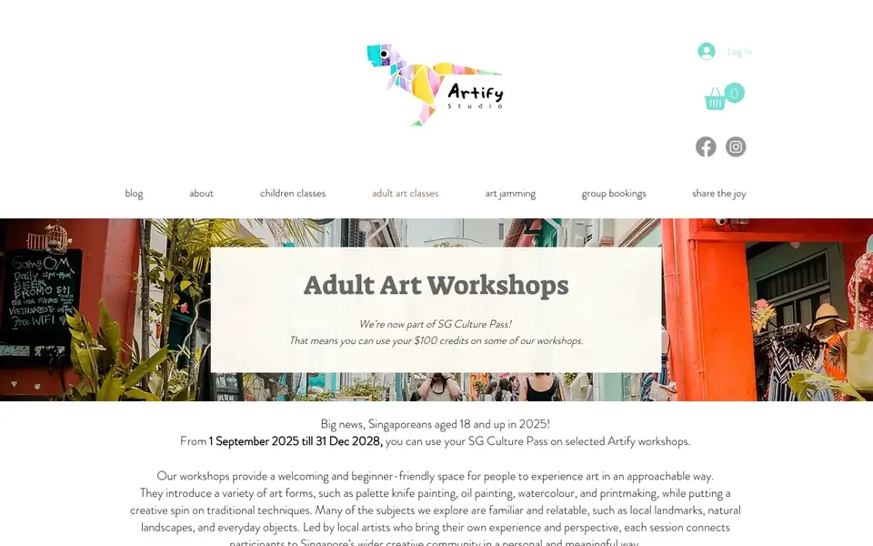 Artify Studio website homepage, 4 Oct 2026