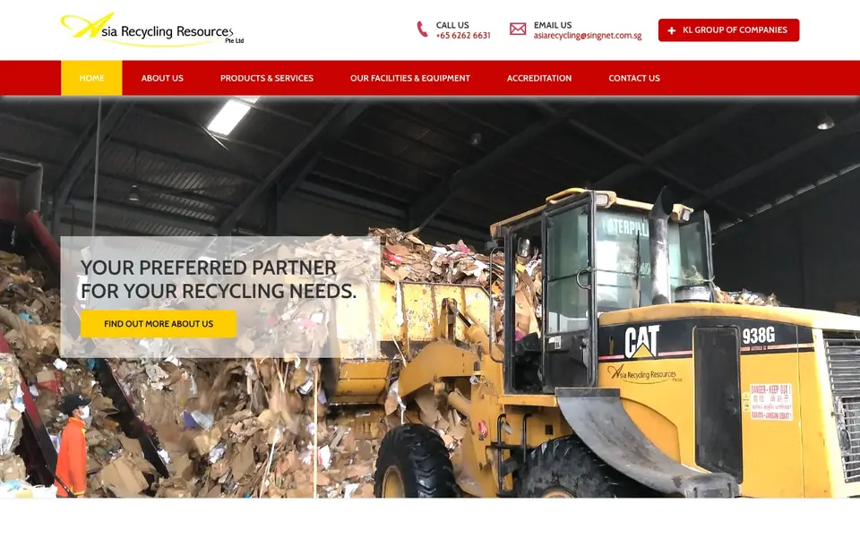 Asia Recycling Resources website homepage, 4 Oct 2026