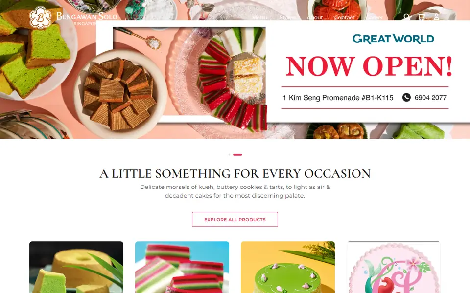 Bengawan Solo website homepage, 19 Oct 2026