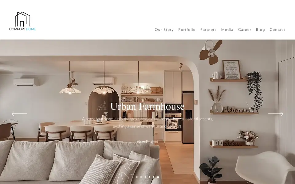 Comfort Home website homepage, 4 Oct 2026