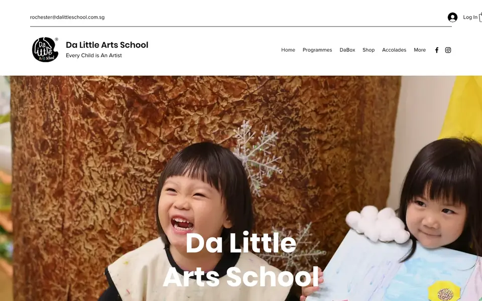 Da Little Arts School website homepage, 4 Oct 2026
