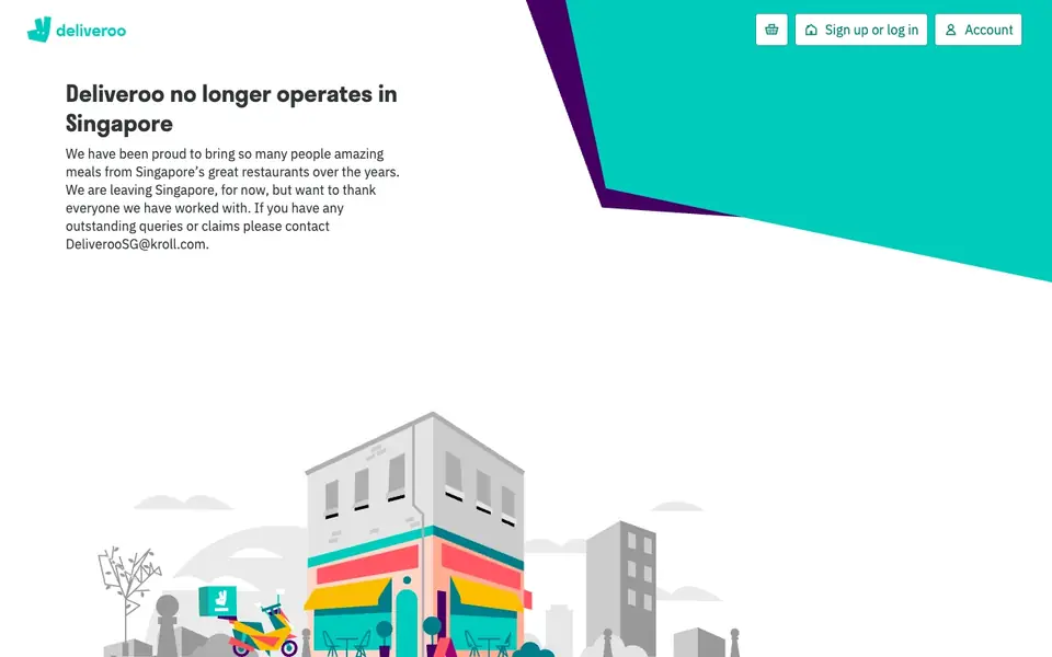 Deliveroo website homepage, 4 Oct 2026