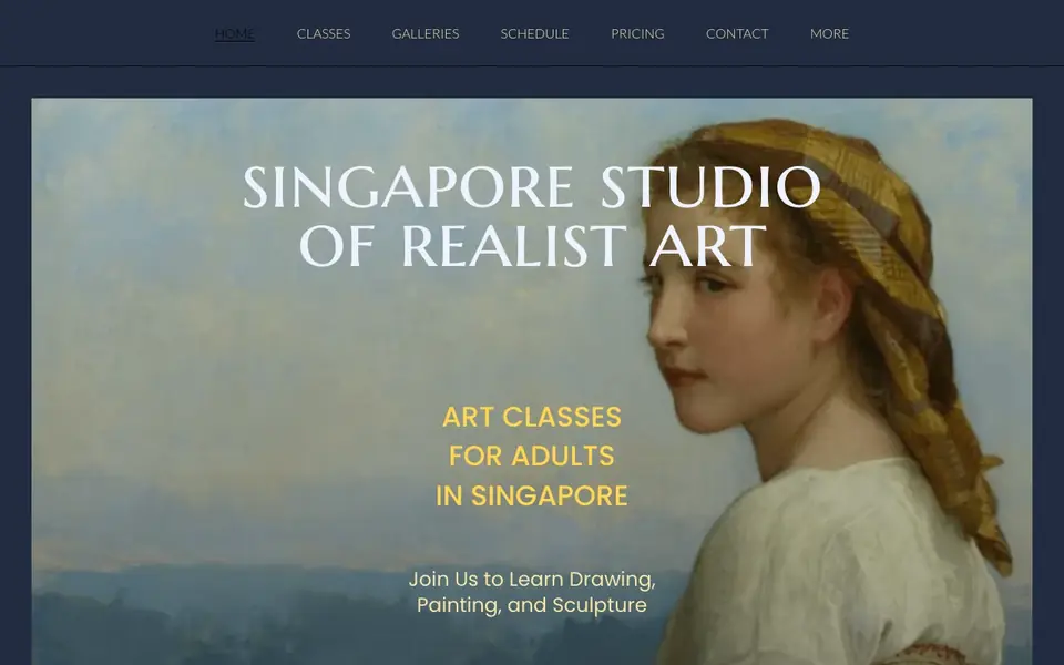Classical Realism SG – Art School Singapore website homepage, 4 Oct 2026