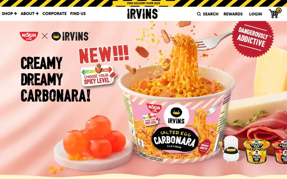 IRVINS website homepage, 19 Oct 2026