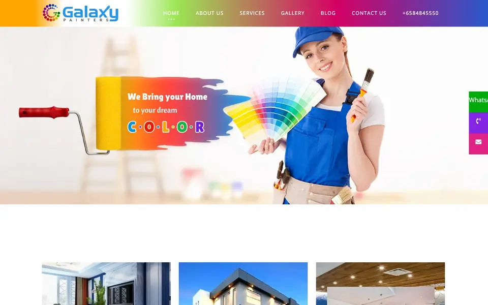 Galaxy Painters website homepage, 4 Oct 2026