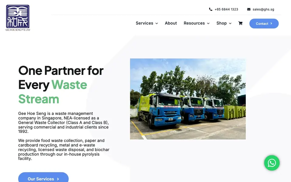 Gee Hoe Seng website homepage, 4 Oct 2026