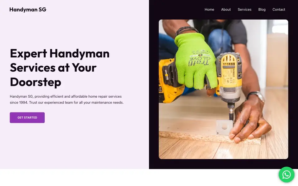 Handyman SG website homepage, 4 Oct 2026