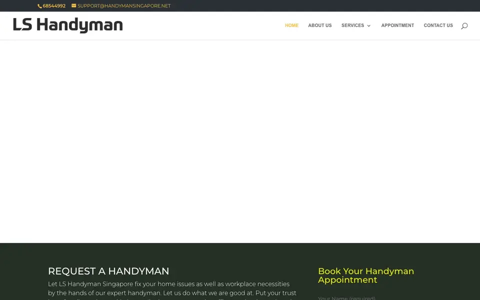 LS Handyman Service website homepage, 4 Oct 2026