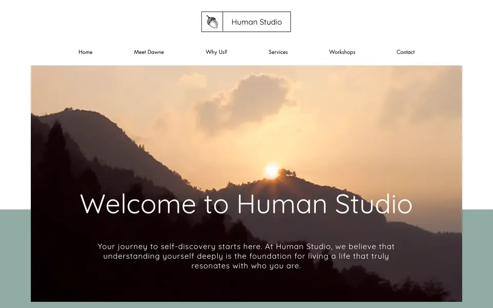 Human Studio website homepage, 4 Oct 2026
