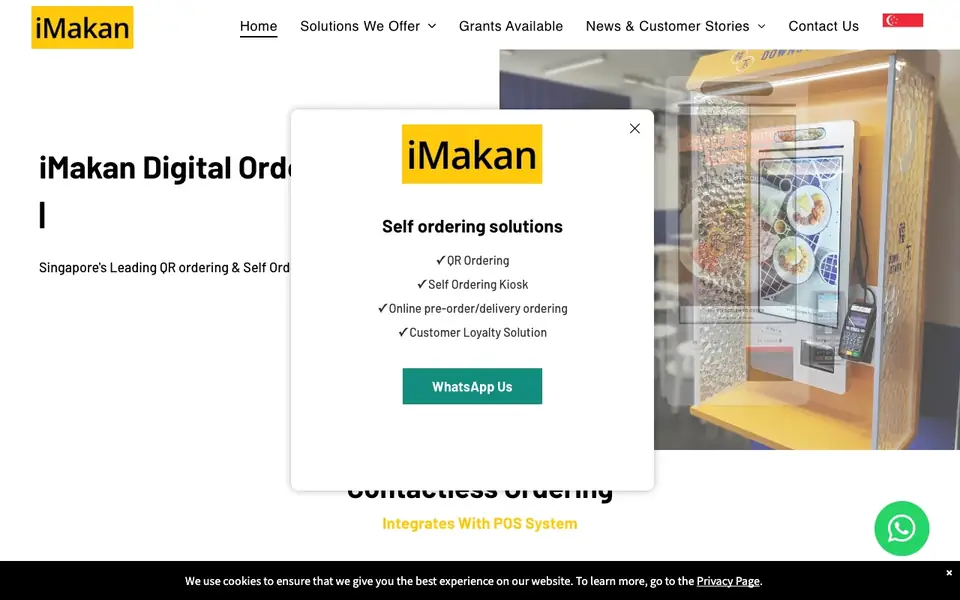 iMakan website homepage, 4 Oct 2026