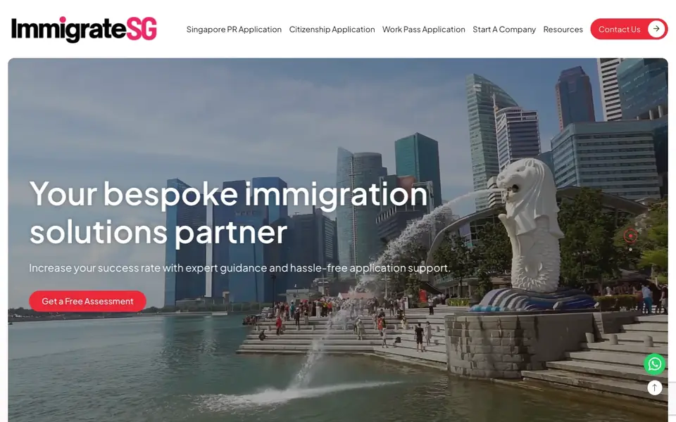Immigrate SG website homepage, 4 Oct 2026