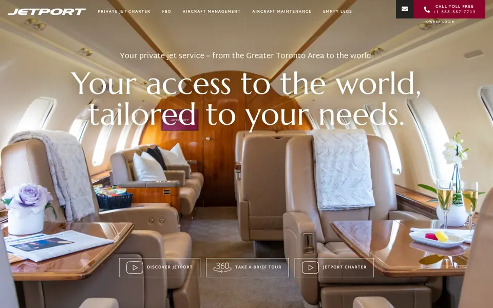 Jetport website homepage, 4 Oct 2026