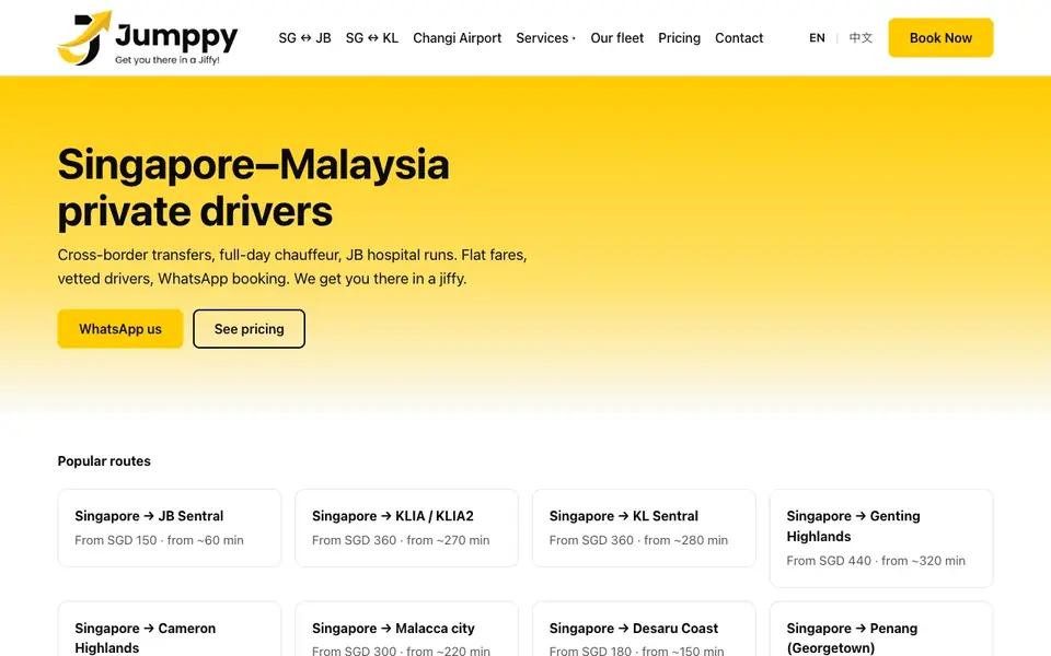 Jumppy Pte Ltd website homepage, 4 Oct 2026