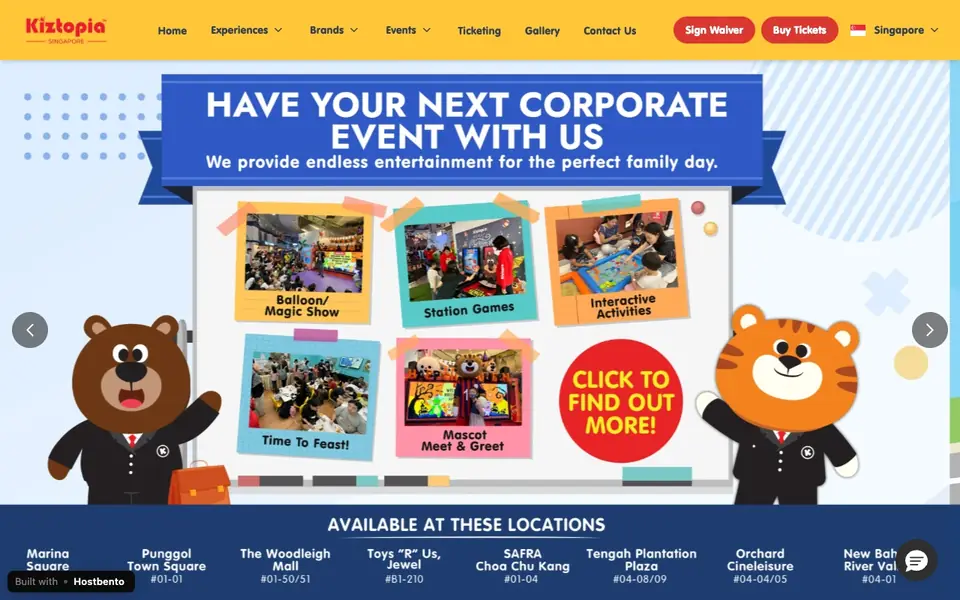 Bouncetopia by Kiztopia website homepage, 4 Oct 2026