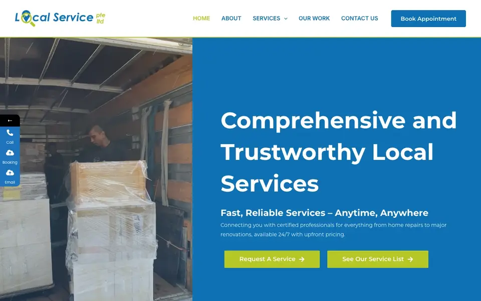 Local Service website homepage, 4 Oct 2026