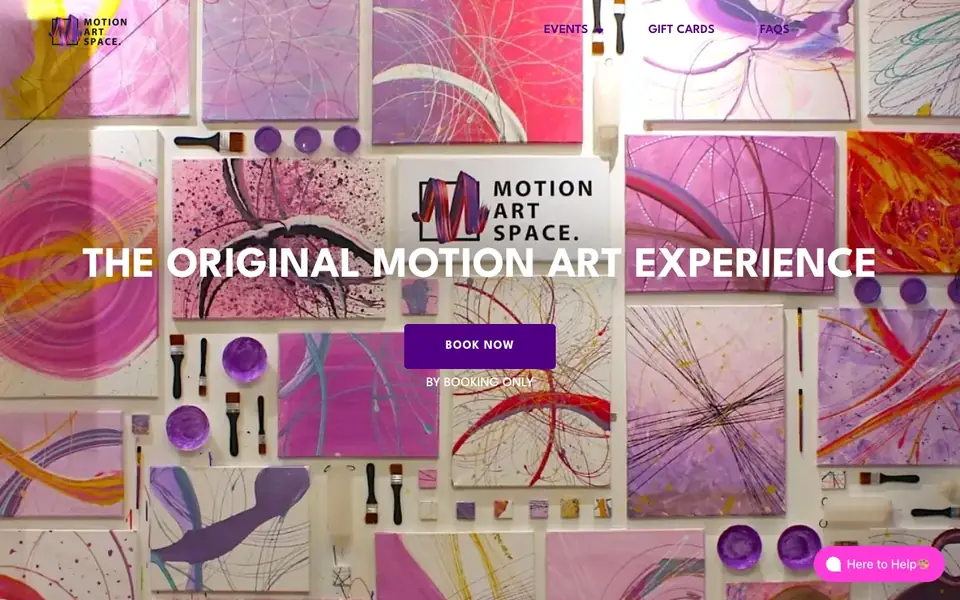 Motion Art Space website homepage, 4 Oct 2026