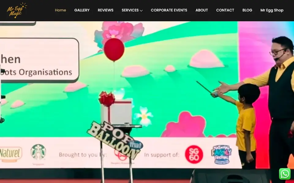 Mr Egg’s Bouncy Castle website homepage, 4 Oct 2026