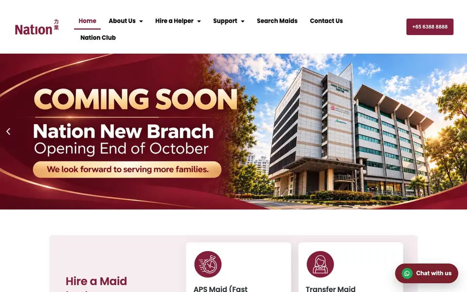 Nation Human Resources website homepage, 4 Oct 2026