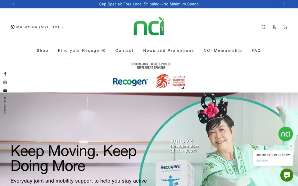 NCI Recogen website homepage, 4 Oct 2026