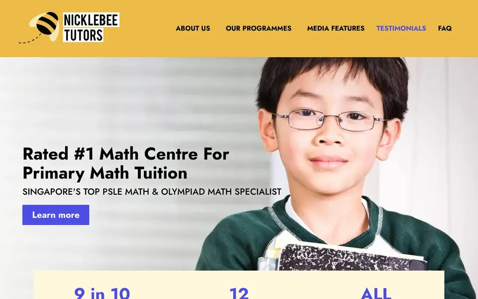 Nicklebee Tutors website homepage, 4 Oct 2026