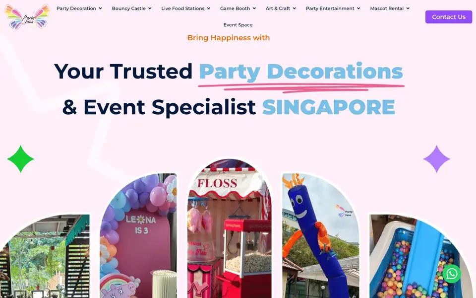 PartyFansSg website homepage, 4 Oct 2026