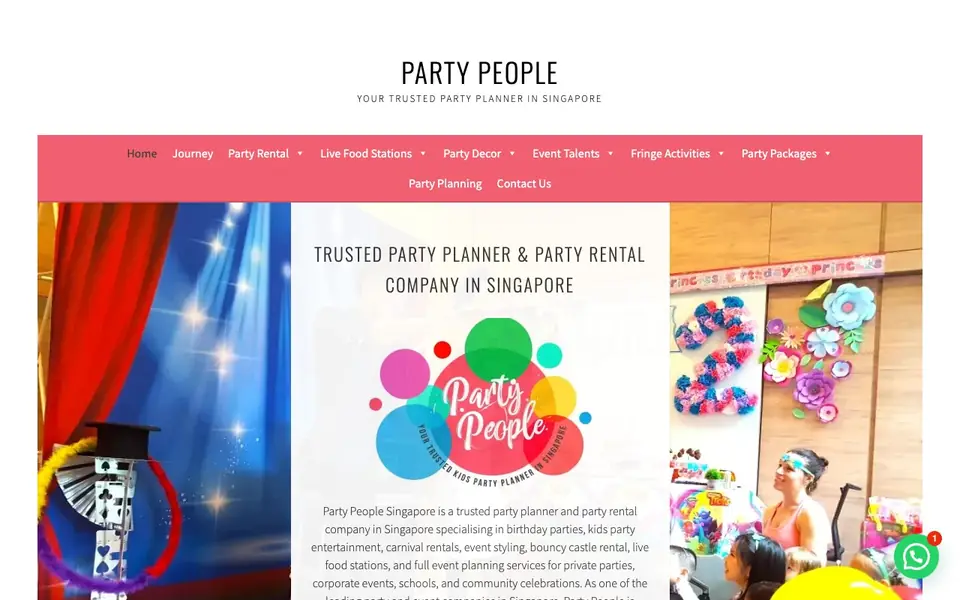 Party People website homepage, 4 Oct 2026