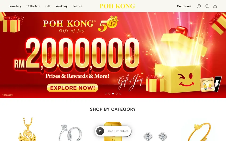 Poh Kong website homepage, 4 Oct 2026