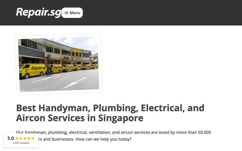 Repair.sg website homepage, 4 Oct 2026