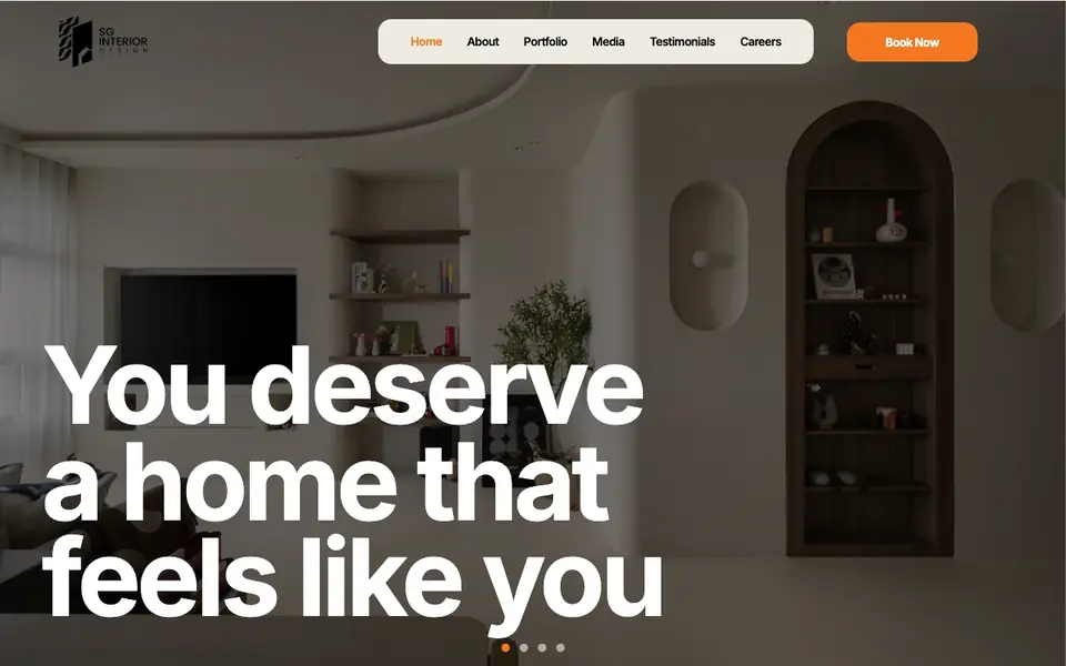 SG Interior Design website homepage, 4 Oct 2026