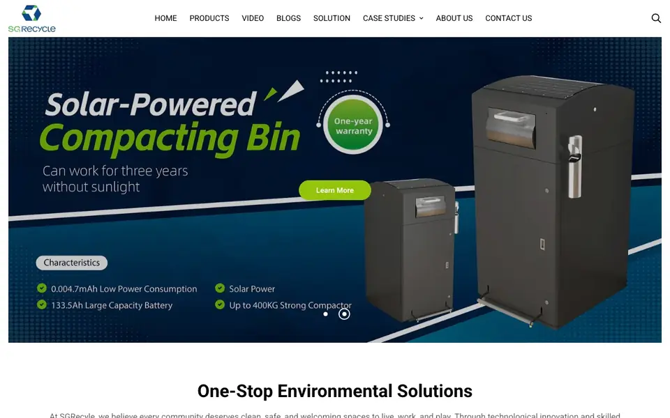 SGRecycle website homepage, 4 Oct 2026