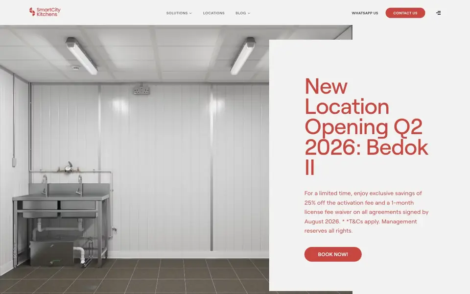 Smart City Kitchens website homepage, 4 Oct 2026