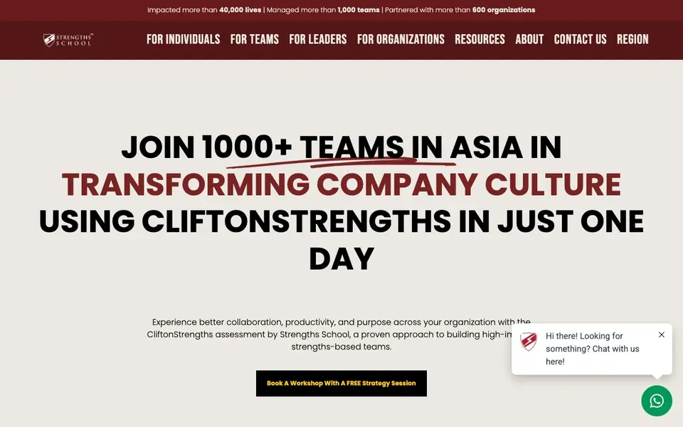 Strengths School™ website homepage, 4 Oct 2026