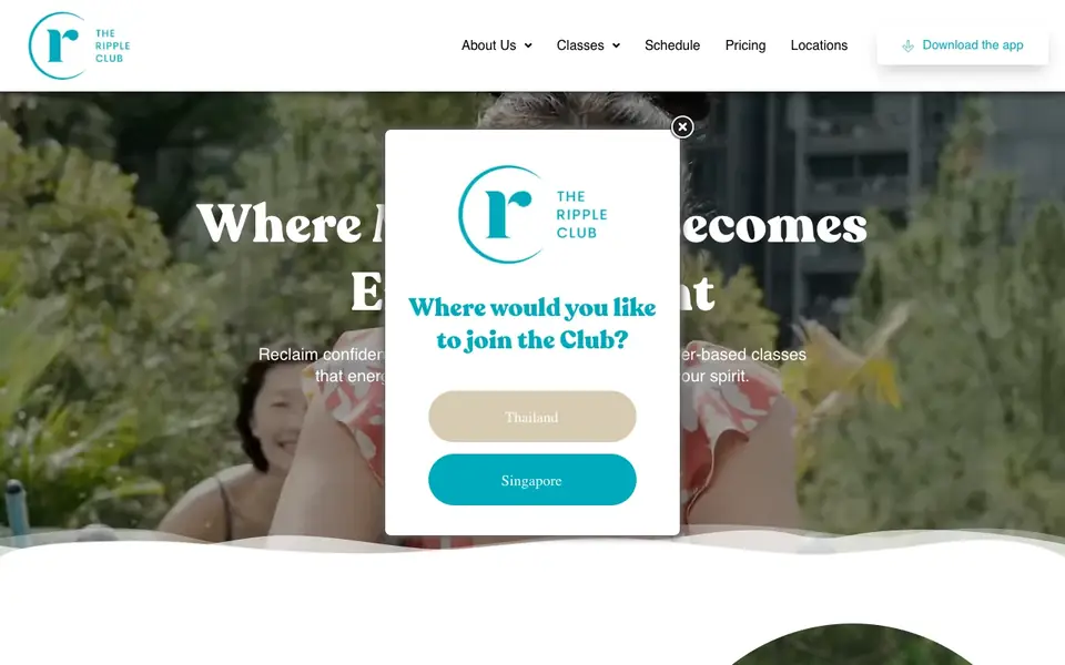 The Ripple Club website homepage, 4 Oct 2026