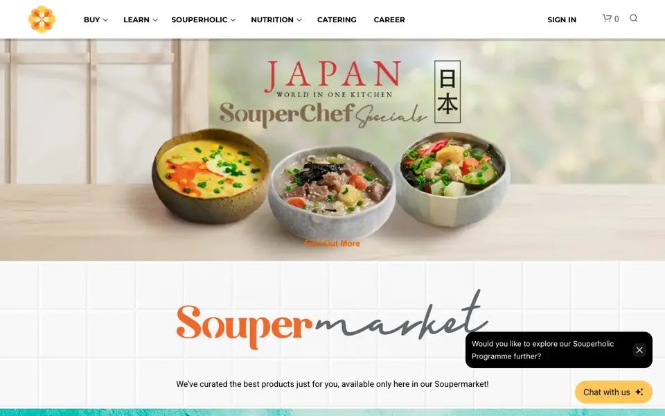 The Soup Spoon website homepage, 4 Oct 2026