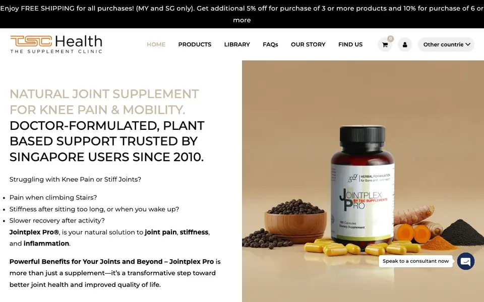 The Supplement Clinic website homepage, 4 Oct 2026