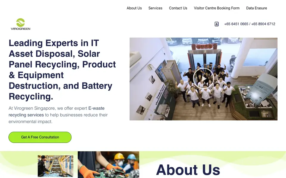 Virogreen website homepage, 4 Oct 2026