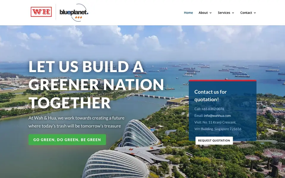 Wah & Hua website homepage, 4 Oct 2026