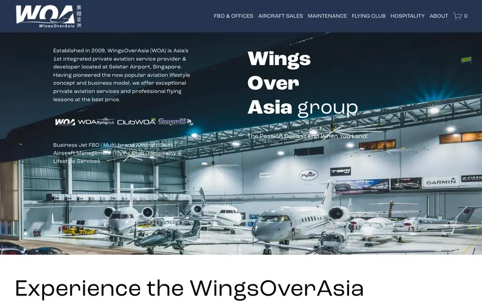 WingsOverAsia website homepage, 4 Oct 2026