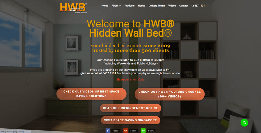 HWB® HIDDEN WALL BED®