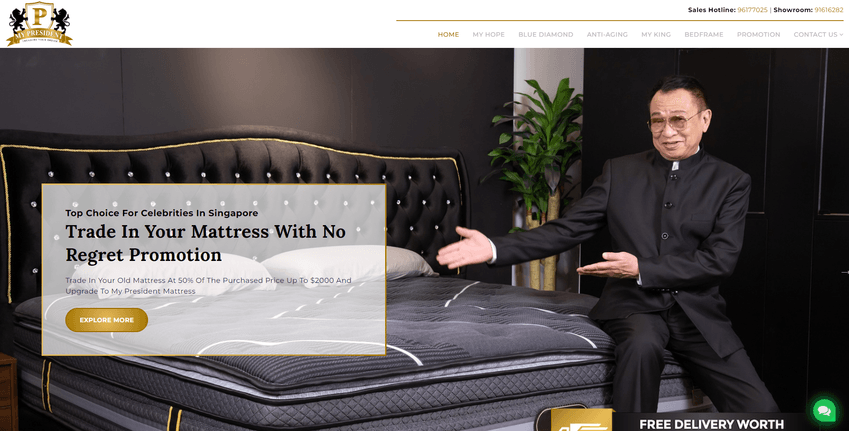 My President Hotel Quality Mattress & Bed Frame At Vertex