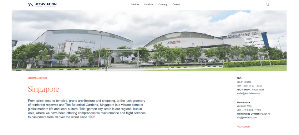 Jet Aviation Singapore