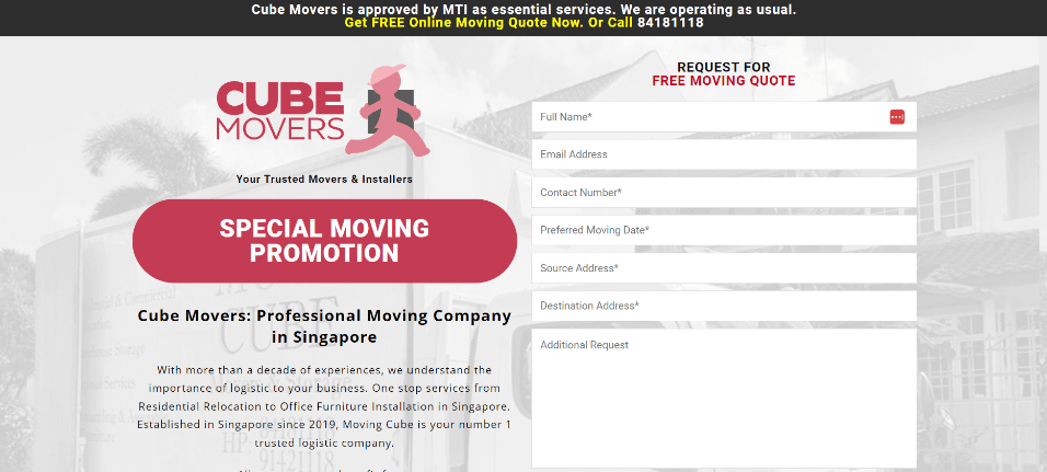 Cube Movers Pte Ltd