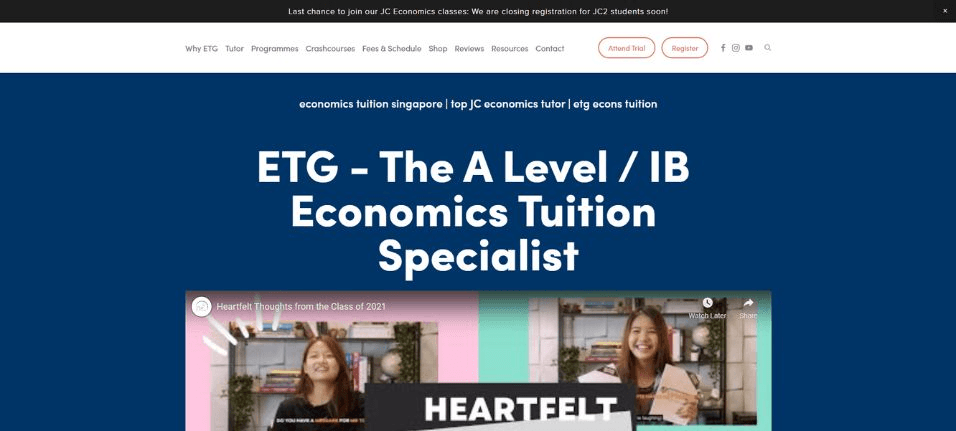 Economics At TuitionGenius Pte Ltd